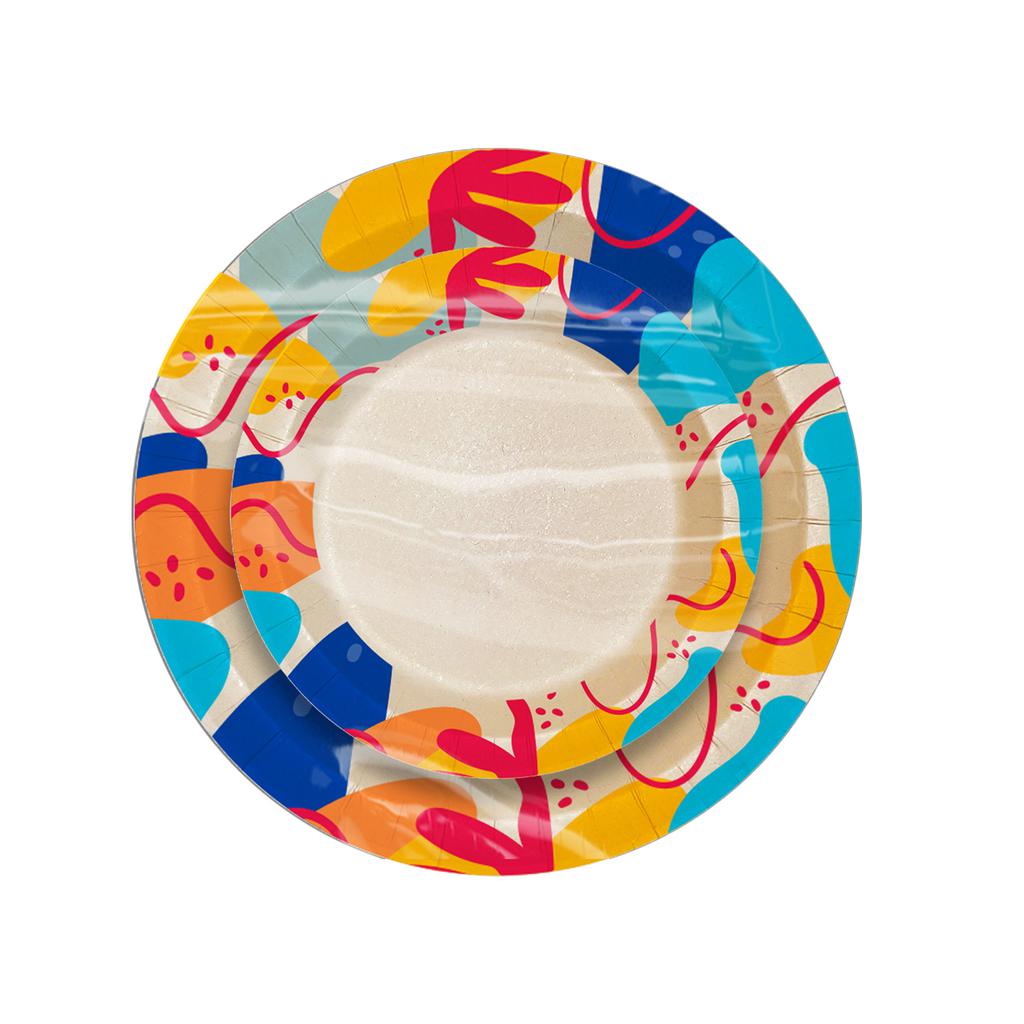 Bioform Platos de Bagazo Desechables con Tamaños Surtidos120 UND