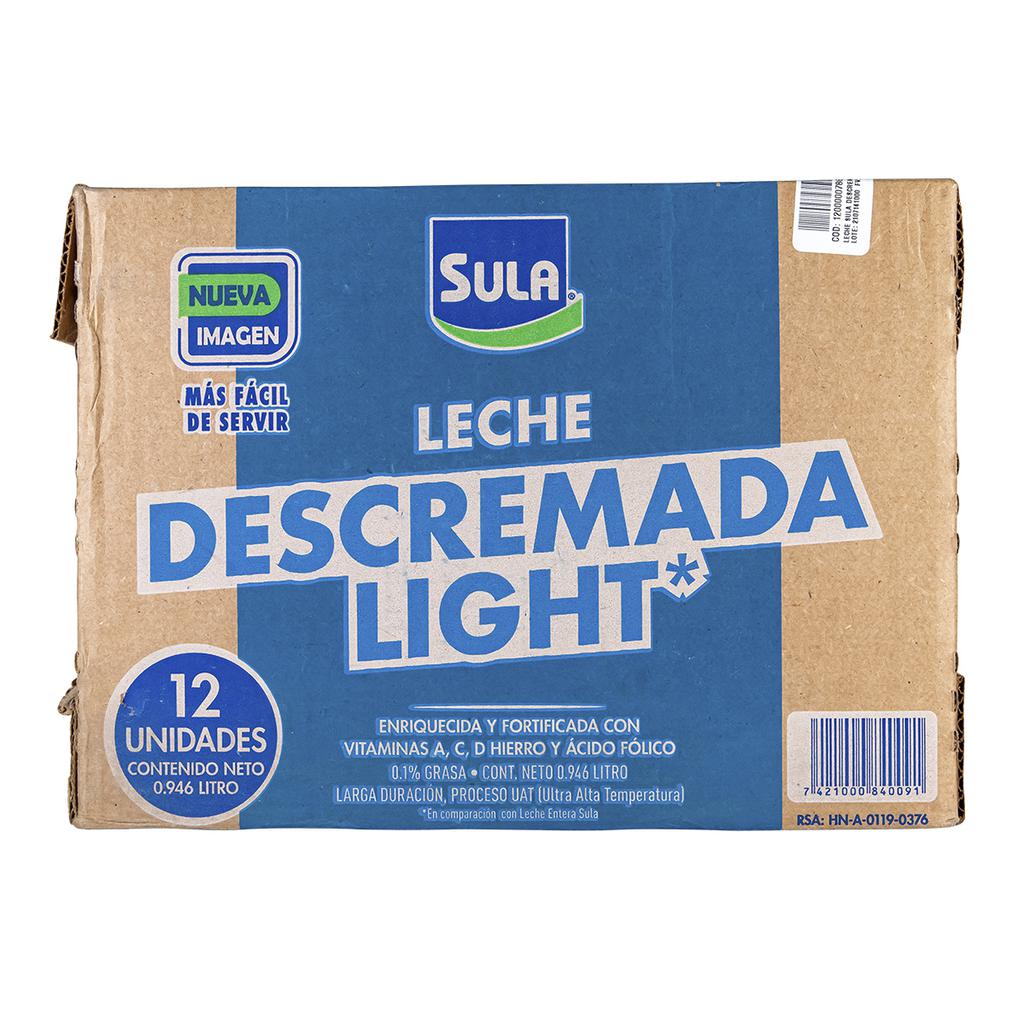 Sula Leche Descremada Light 12 Unidades / 946 mL