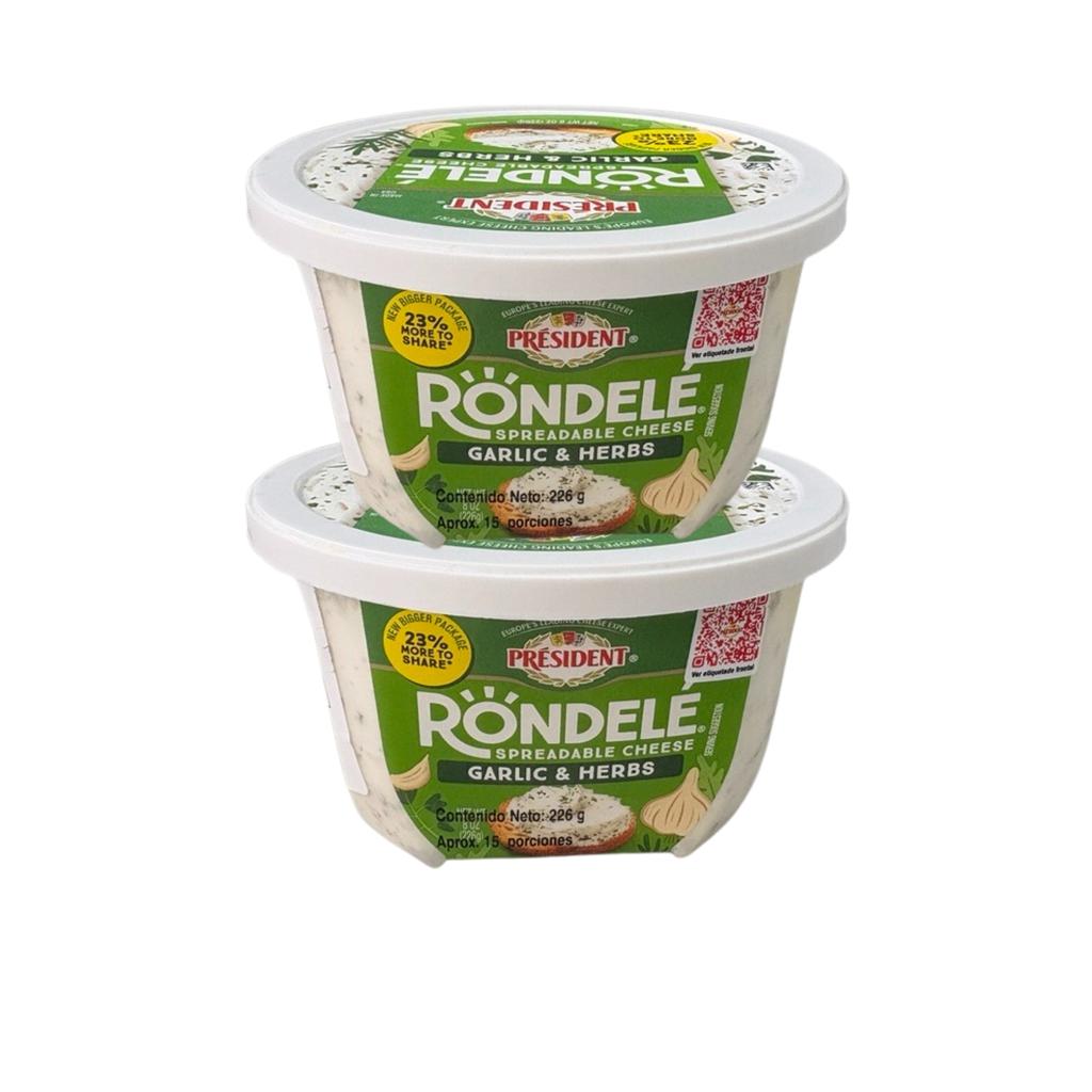 President Queso Esparcible Ajo y Hierbas 226 g / 7.9 oz