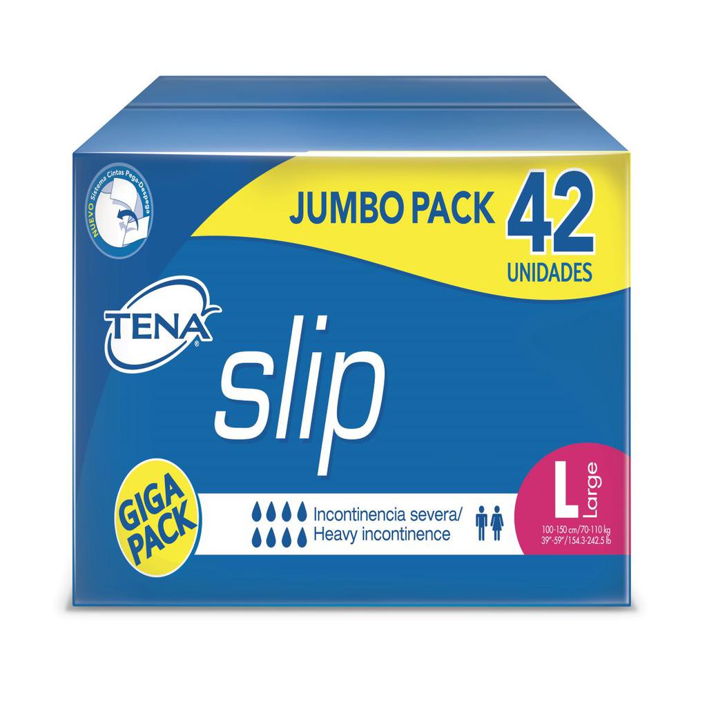 Tena Slip Pañal para Adultos con Sistema Absorbente Talla L42 UND
