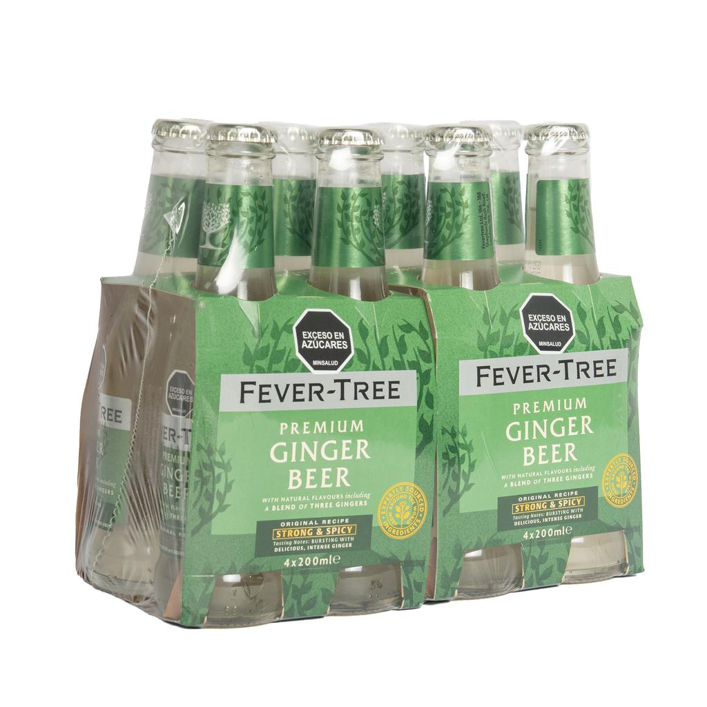 Fever Tree Ginger Beer Agua Tónica Mezcla de Jengibres 8 unidades / 400 mL