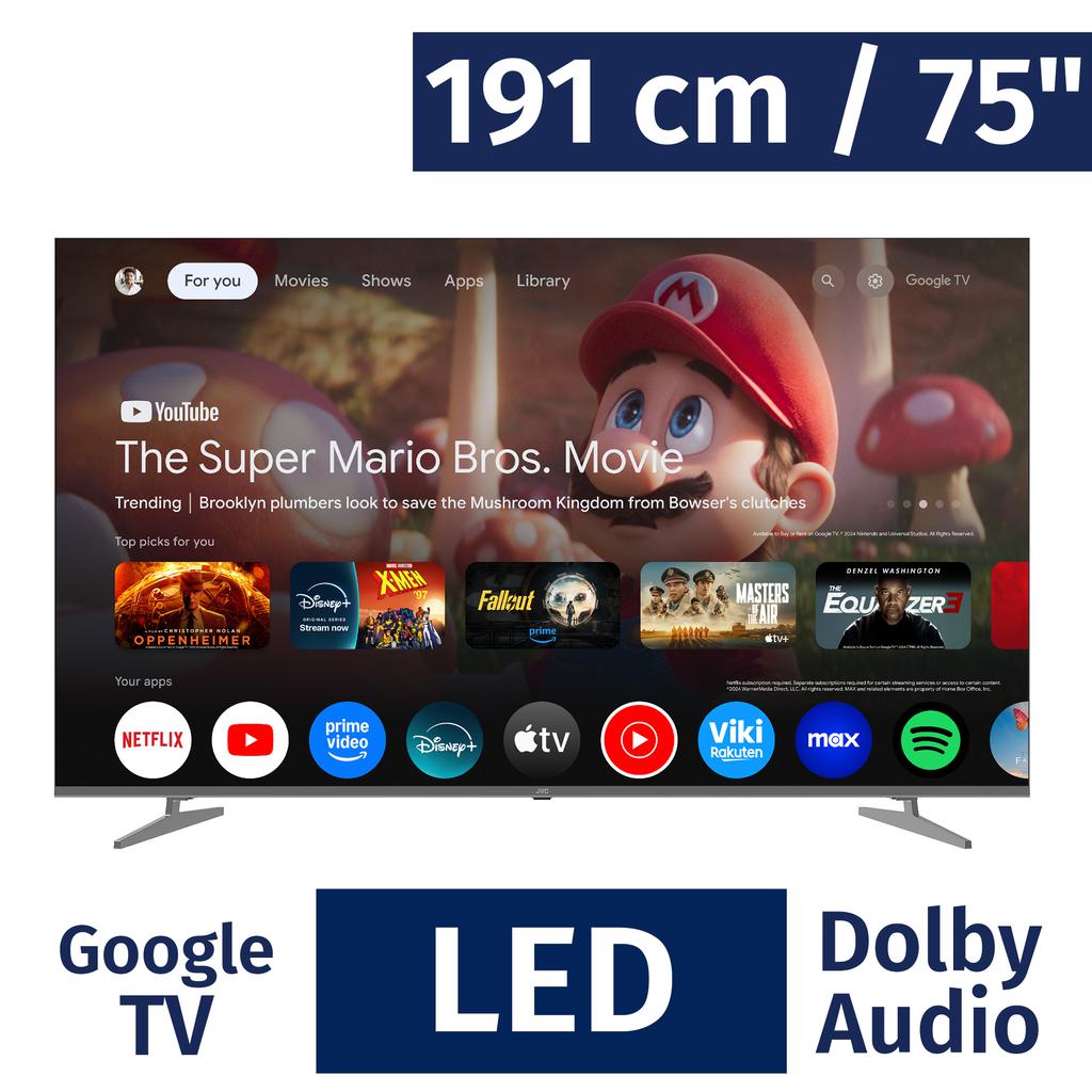 JVC 190 cm / 75" Inches GoogleTV QDmini LED 4K TV LT-75KM958