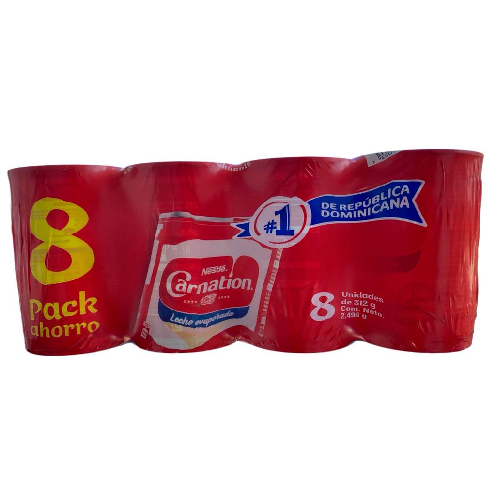 Carnation Leche Evaporada Parcialmente Descremada 8 Unidades / 312 g