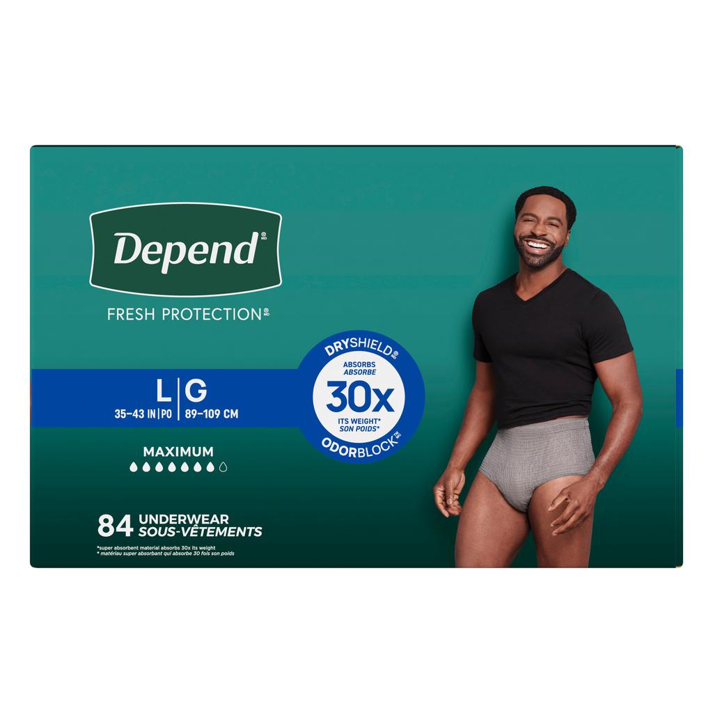 Depend Maximum Absorbency Large Diaper Size L 84 Units