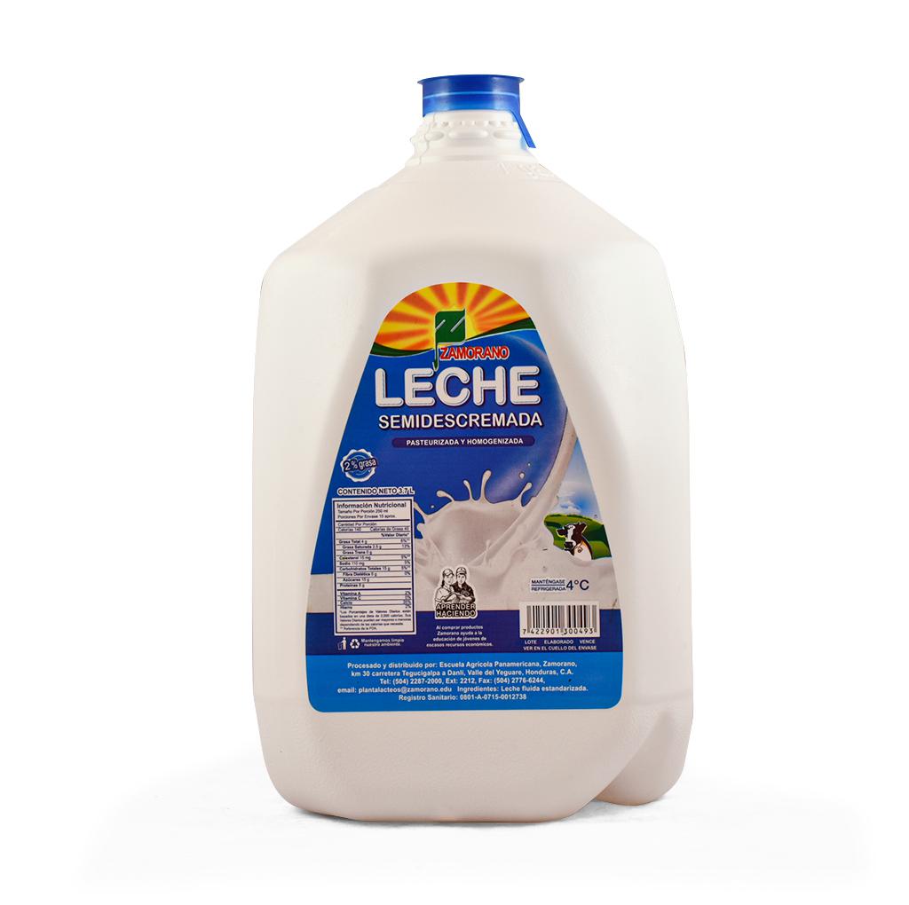 Zamorano Leche Semidescremada 3.7 L / 128 oz