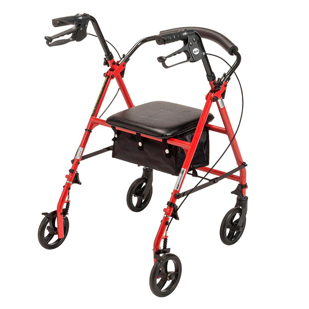Drive Medical Walker With Seat And Wheels 15.24 Cm / 6"