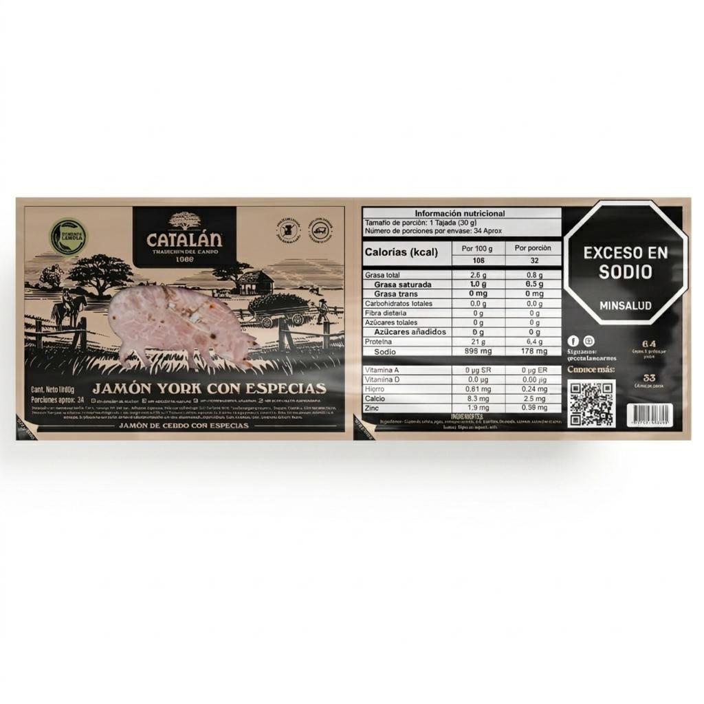 Catalan Jamón con Especias 1 kg / 2.2 lb