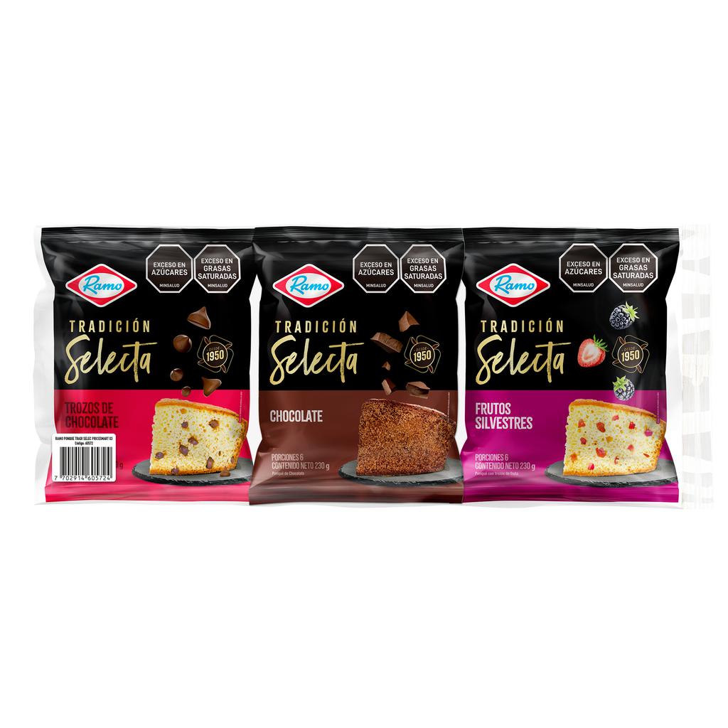Ramo Ponqué Tradición Selecta Tozos de Chocolate, Frutos Silvestres y Chocolate 3 Unidades / 230 g 