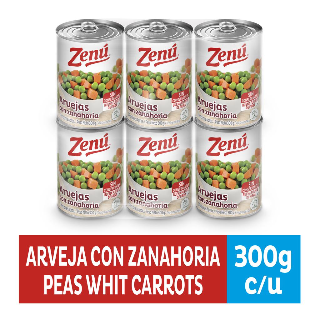 arc 5本セット230g 290g 320g 400g Zenú Arvejas y Zanahoria 6 Unidades / 300 g / 10.6 oz Vegetales
