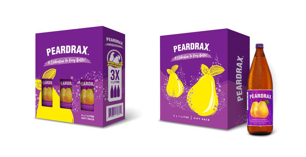 Peardrax Sparkling Pear Drink 3 Units/ 1 Lt