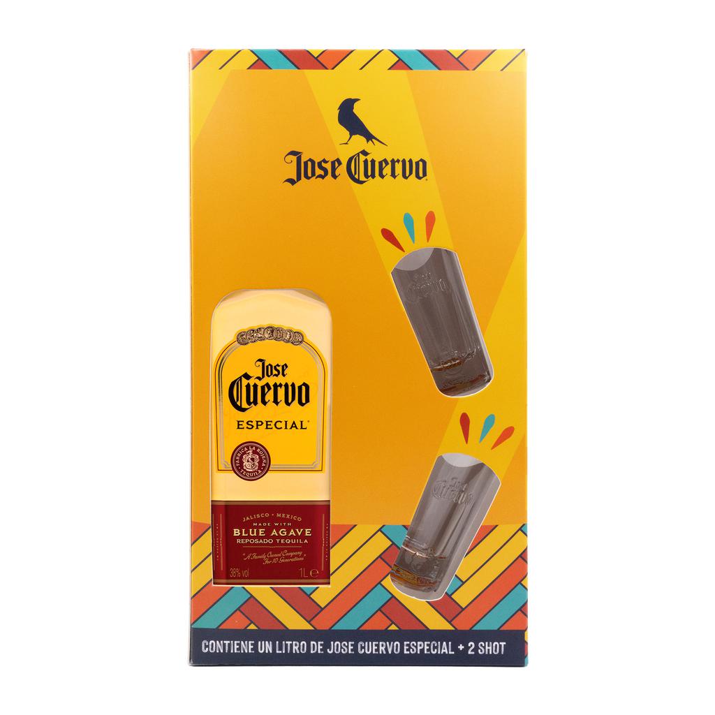 Jose Cuervo Tequila Especial Reposado 1 L + 2 Copas