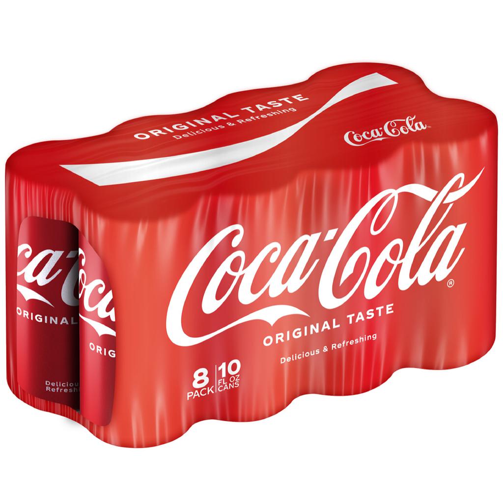 Coca Cola Original en Lata 8 Unidades / 295 mL / 10 oz Gaseosas