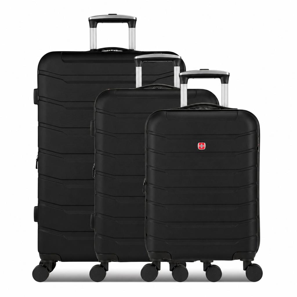 SwissGear Hardside Luggage Set with 360° Spinner Wheels and Telescopic Handle 3 Pieces