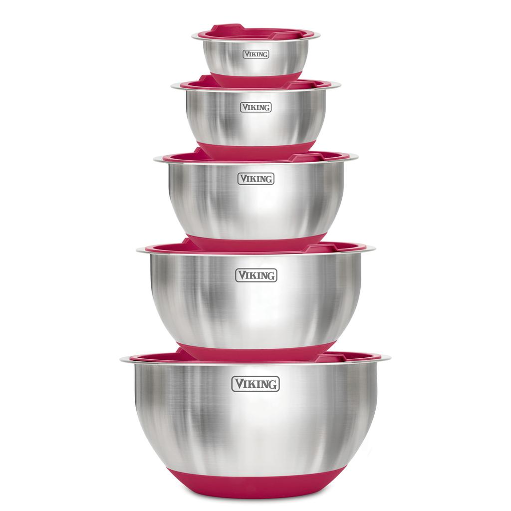 Viking Stainless Steel Mixing Bowls Set 10 Pieces
