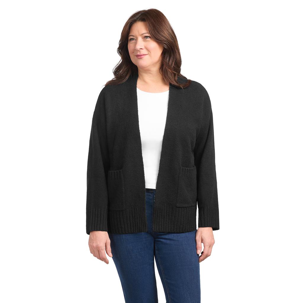 Hilary Radley Suéter Cardigan Abierto con Bolsillos para Mujer