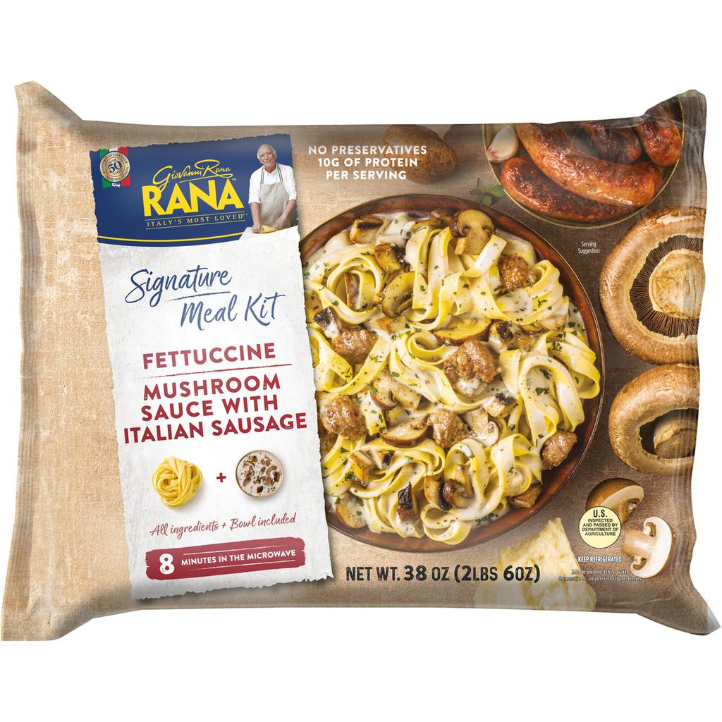 Rana Fettucine con Salsa de Hongos y Salchicha Italiana 1.07 kg / 38 oz