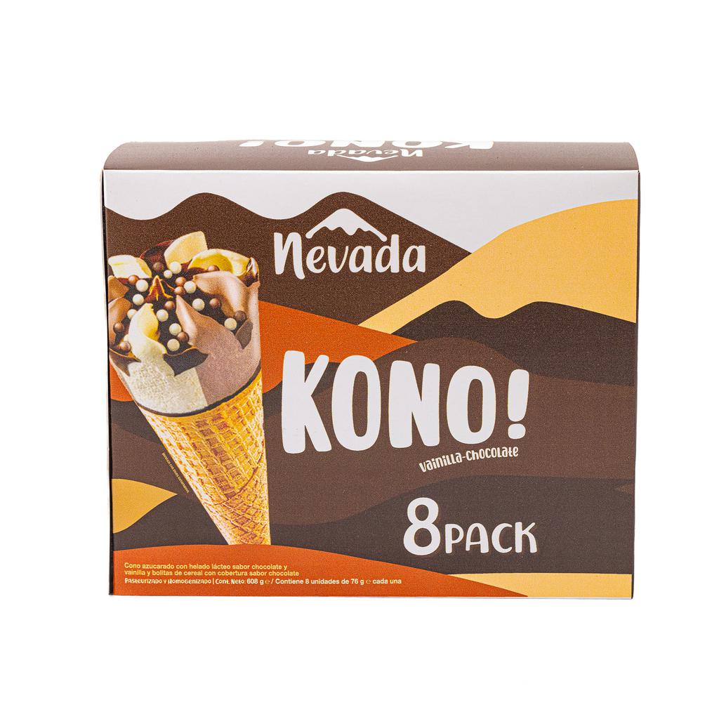 Nevada Kono Chocolate Vanilla Ice Cream 8 Units / 76 g / 2.6 oz