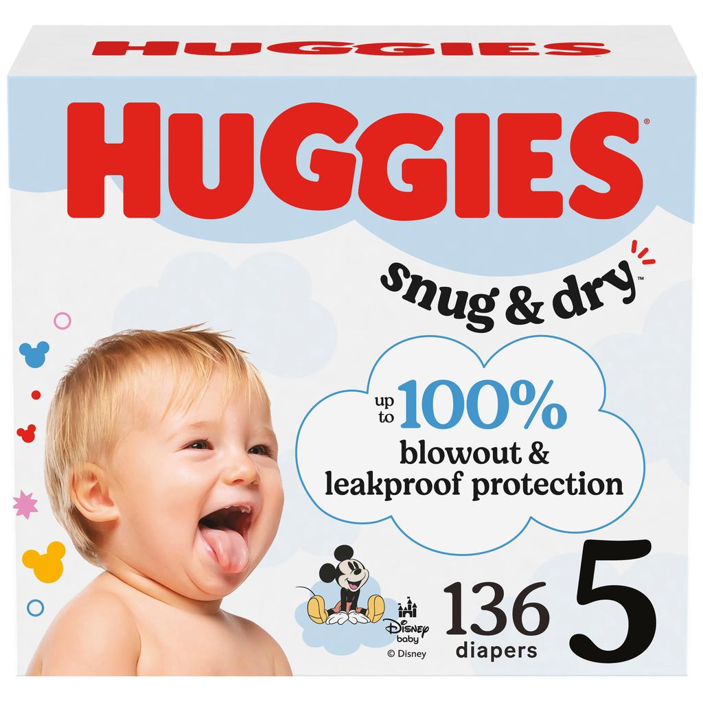  Huggies Snug & Dry Pañales para Bebé Talla 5136 UND