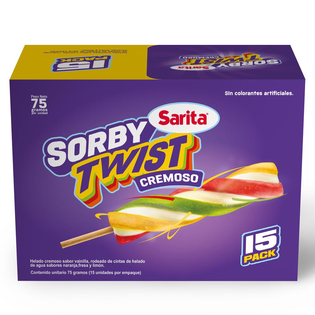Sarita Sorby Twist Creamy Ice Cream 15 Units / 75 g / 2.6 oz