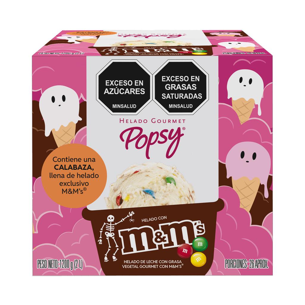 Popsy Helado Halloween M&M 1.2 kg / 2 L