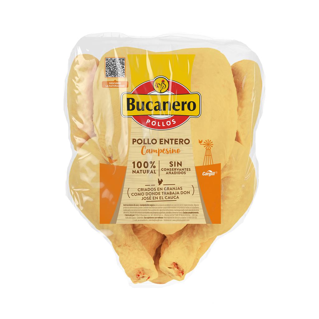 Bucanero Pollo Campesino Fresco Entero Empacado al Vacío x Kg