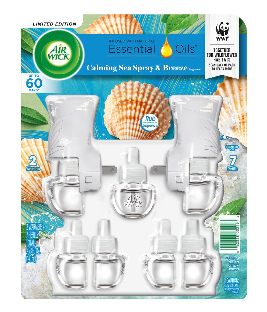Air Wick Natural Essential Oils Summer Scents 2 Warmers + 7 Refills