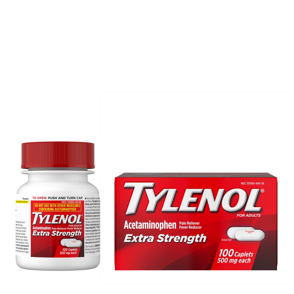 Tylenol Pain Reliever 100 Units / 5 mg