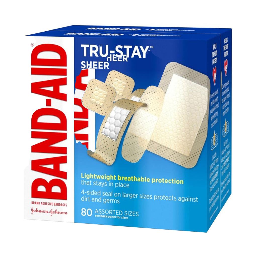 Band-Aid First Aid Bandages Assorted Sizes 2 Units / 80 Pieces