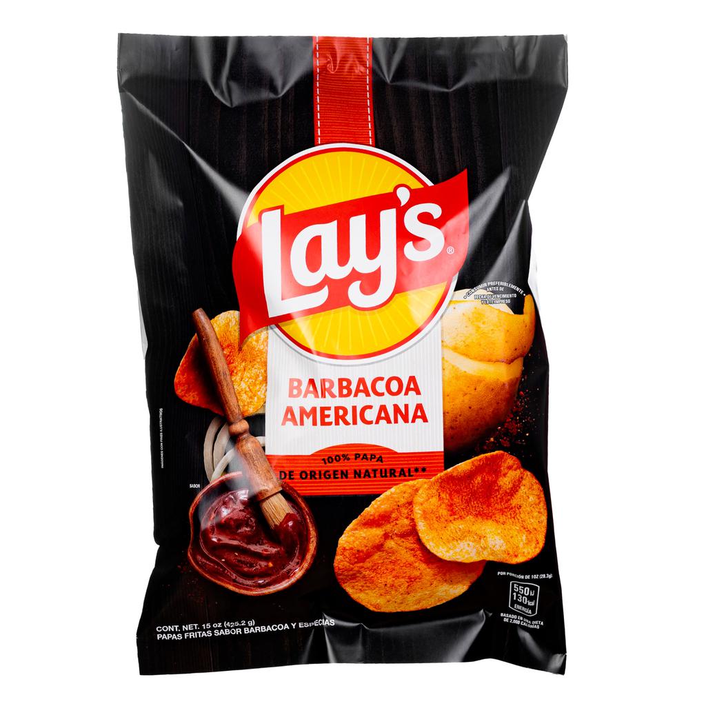 Lay's Papas Fritas Sabor Barbacoa Americana 425 g / 15 oz