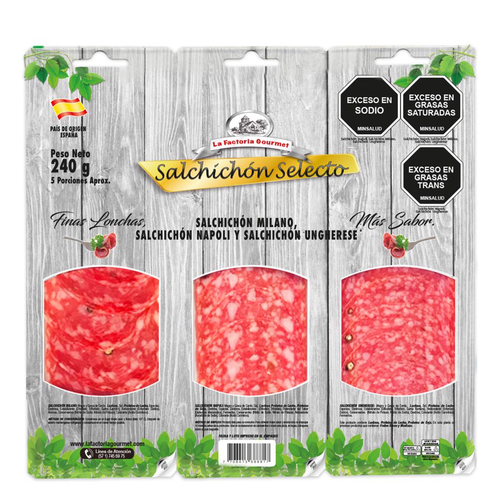La Factoría Gourmet Salchichón Selecto 240 g / 8.5 oz