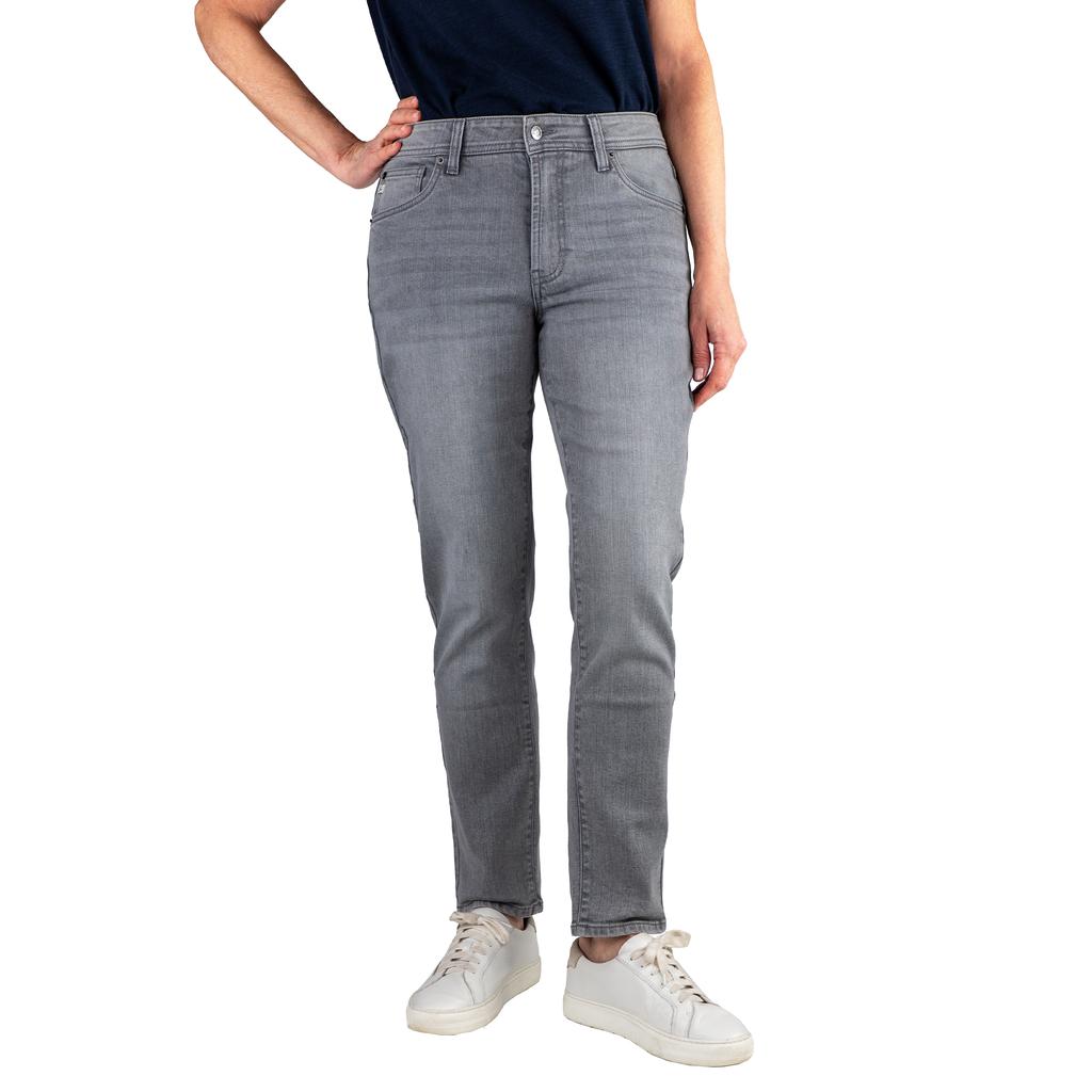 Tailor Vintage Women's Mid-Rise Grey Straight Jeans