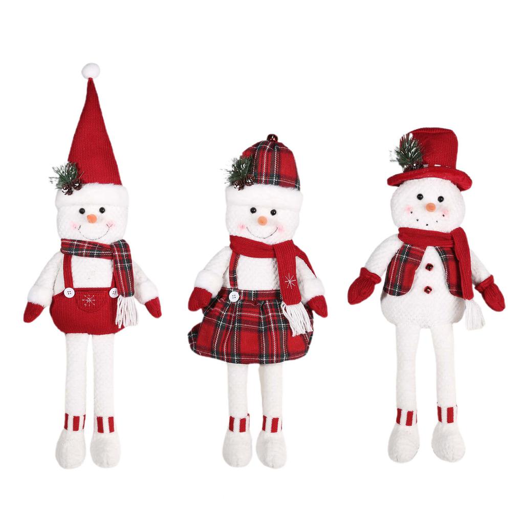 Member's Selection Juego de Muñecos de Nieve Navideños para Sentar 3 Unidades