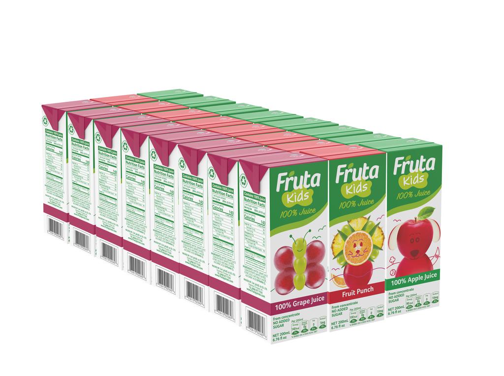 Fruta 100% Juices Assorted 24 Units / 200 Ml / 6.7 Oz