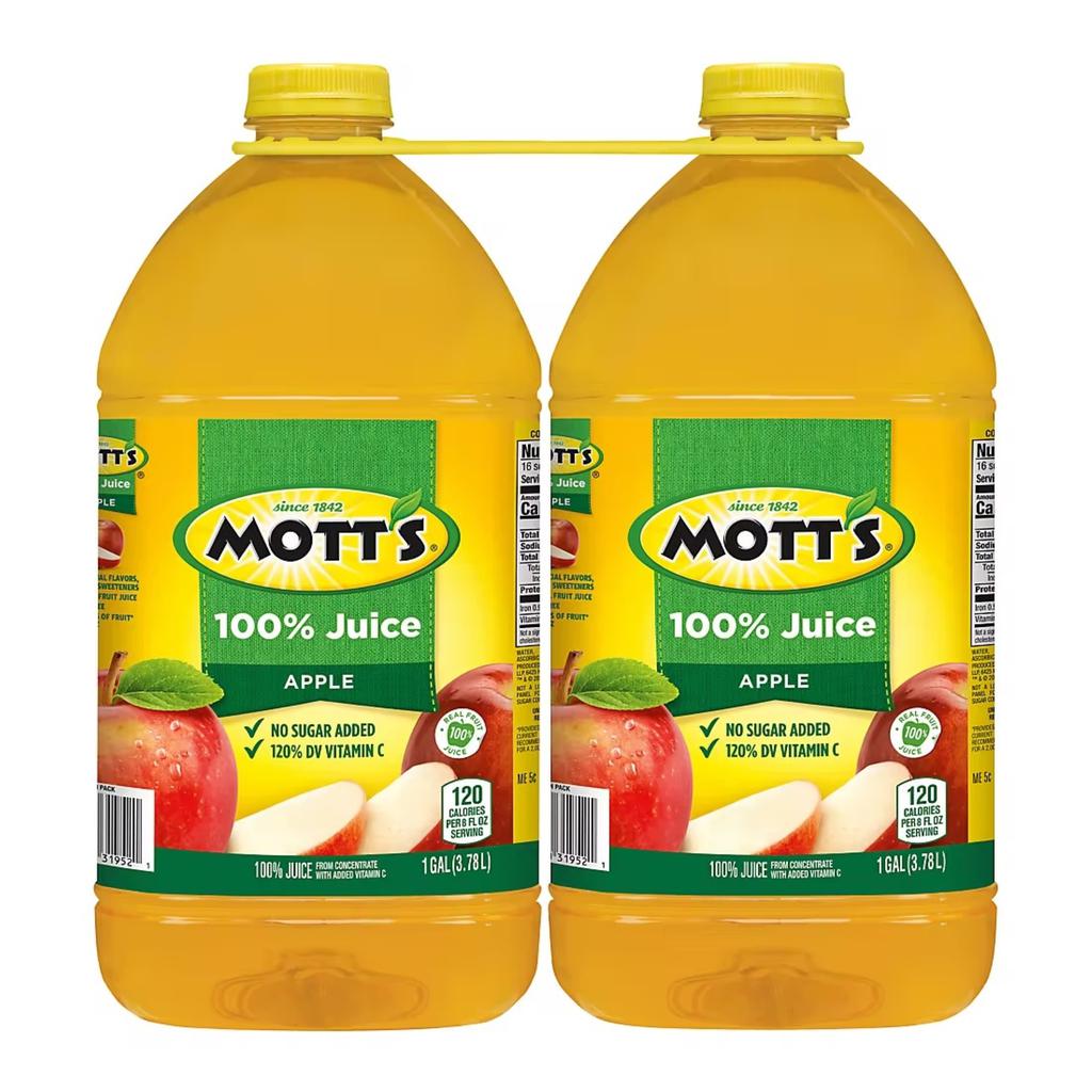 Motts 100% Apple Juice 2 Units / 3.78 L / 127.8 oz