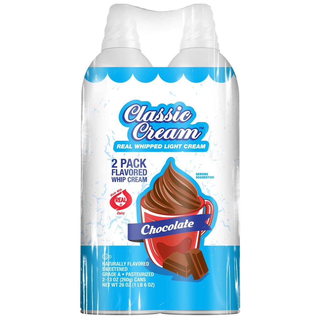 Classic Cream Chocolate Whipped Cream 2 Units / 368 g / 13 oz