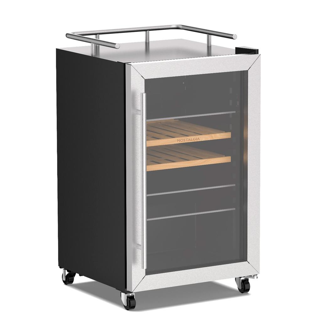 Nostalgia Beverage Refrigerator Cart 115 L / 4.1 cu ft. NMBC41FNSS