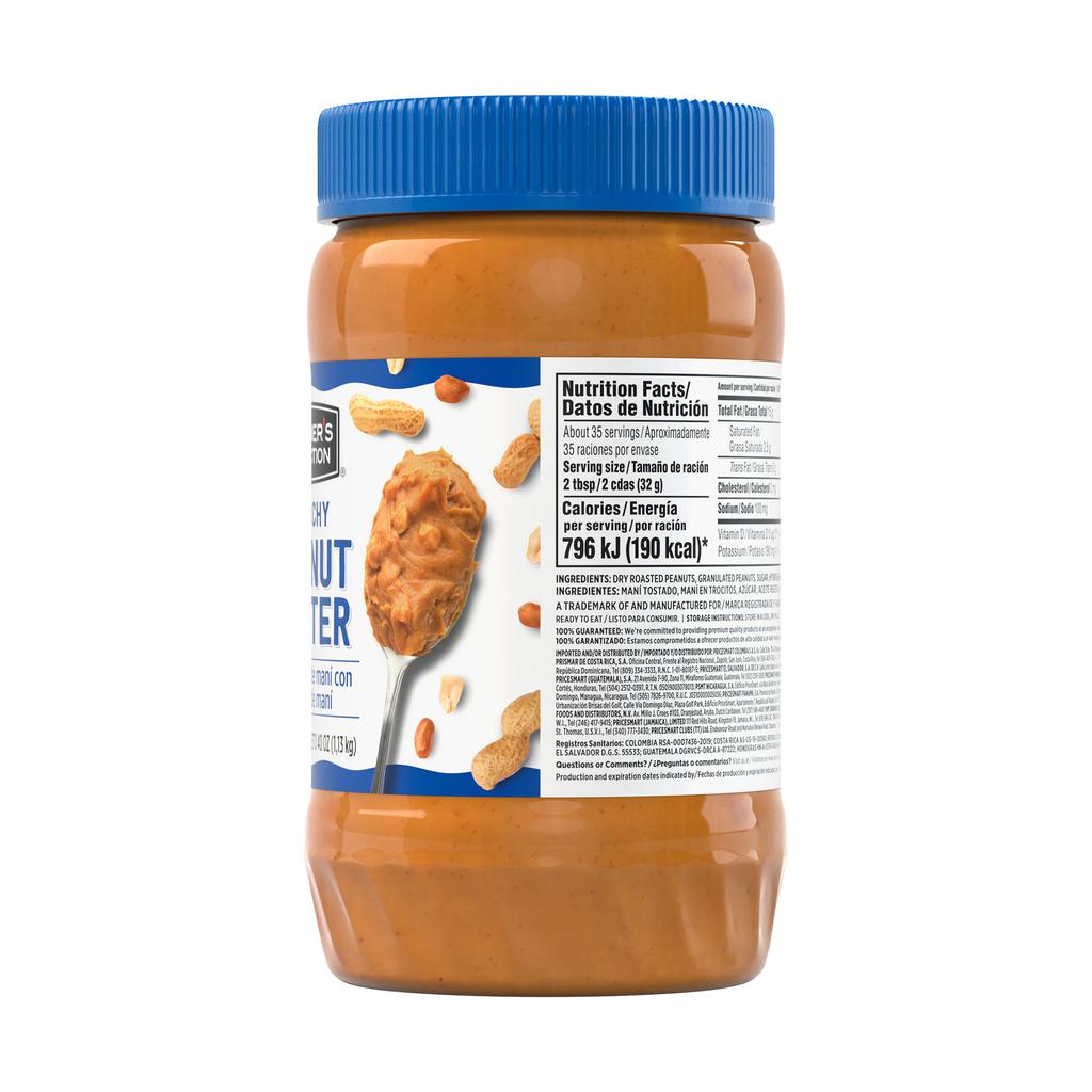Member's Selection Crunchy Peanut Butter 1.13 kg / 40 oz Jellies