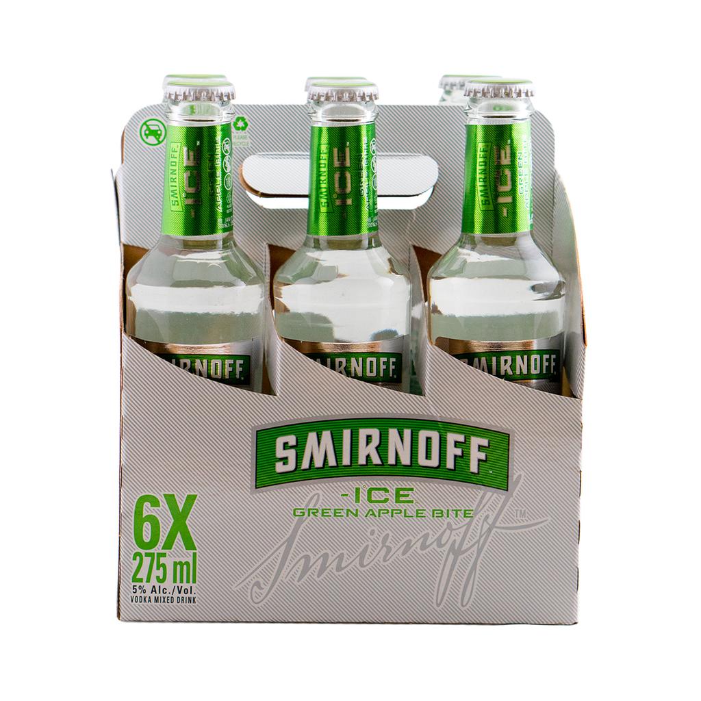 Smirnoff Ice Vodka with Sparkling Water Green Apple Flavor 6 Units /