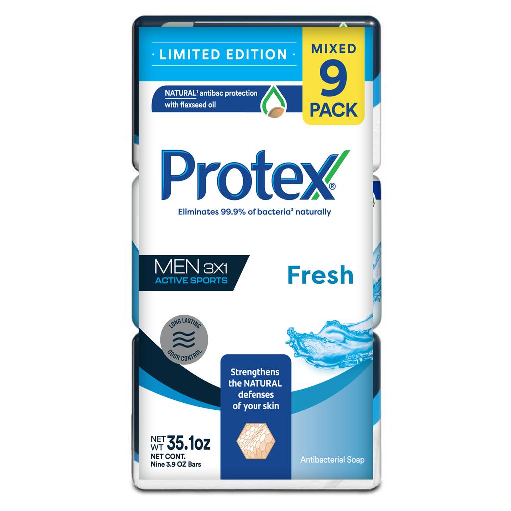 Protex Men Sport and Fresh Antibacterial Bar Soap 9 Units / 110 g / 3.9 oz