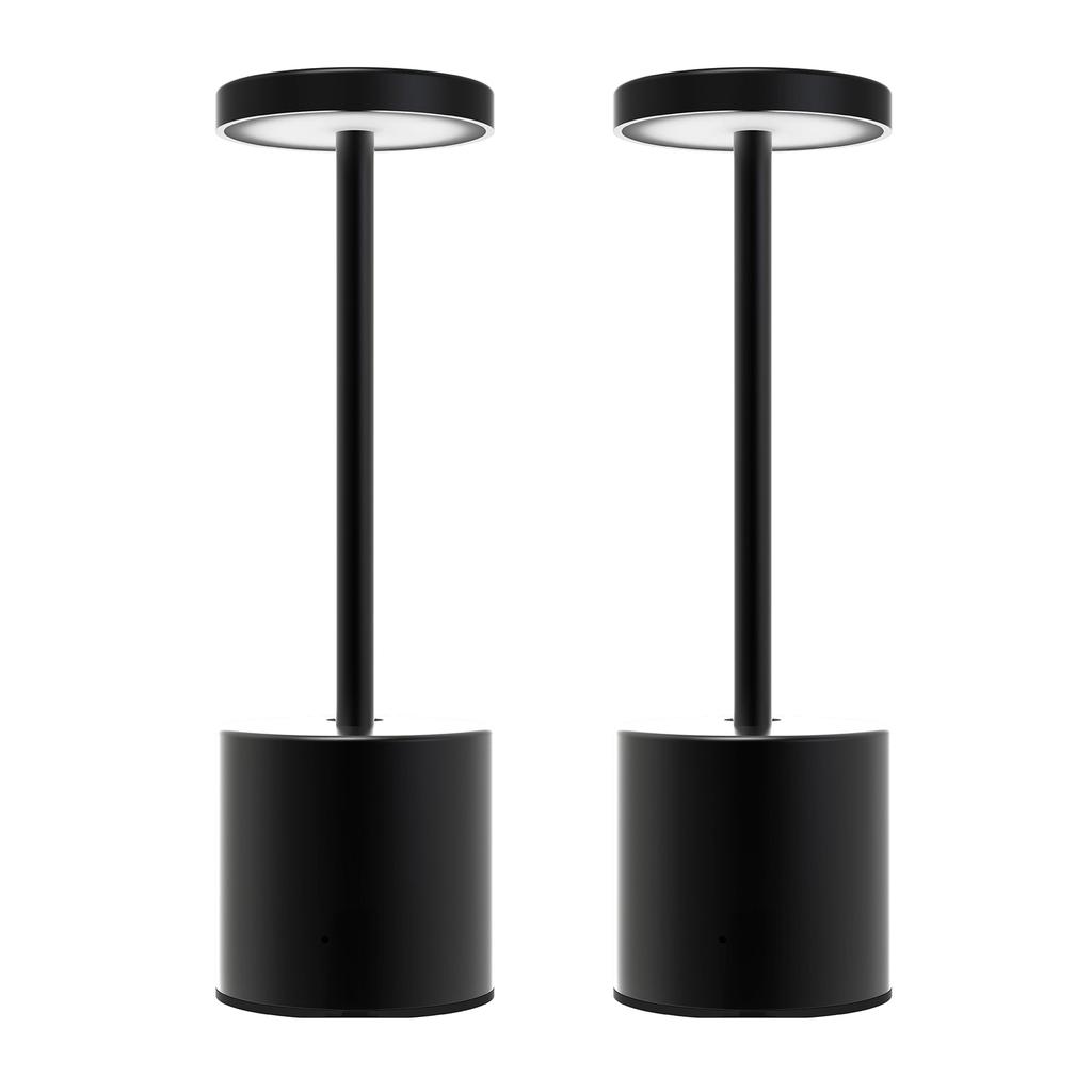Aura LED Rechargeable LED Table Lamps with Touch Control 2 Units