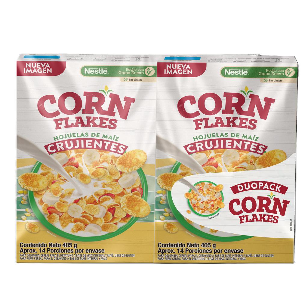 Corn Flakes Cereal de Hojuelas de Maíz Crujientes 2 Unidades / 405 g