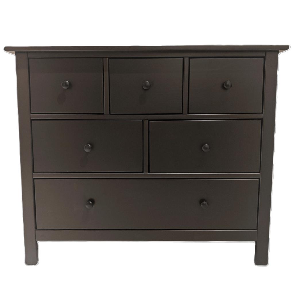 Lutong 6 Drawer Solid Wood Dresser 96.01 cm x 48.01 cm x 79.25 cm / 37.8" x 18.9" x 31.2"