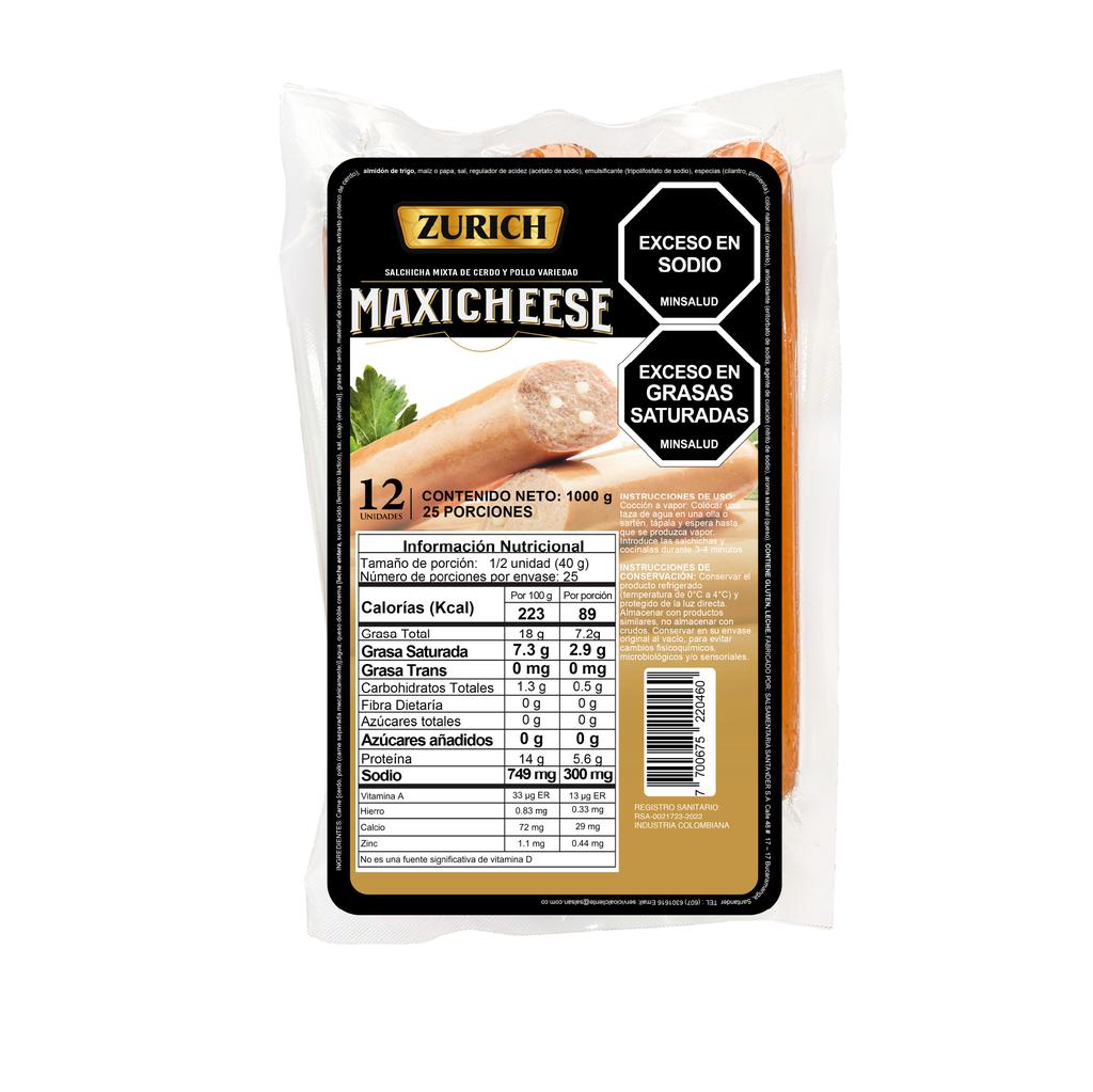 Salchicha MaxiCheese 1 kg / 35.2 oz