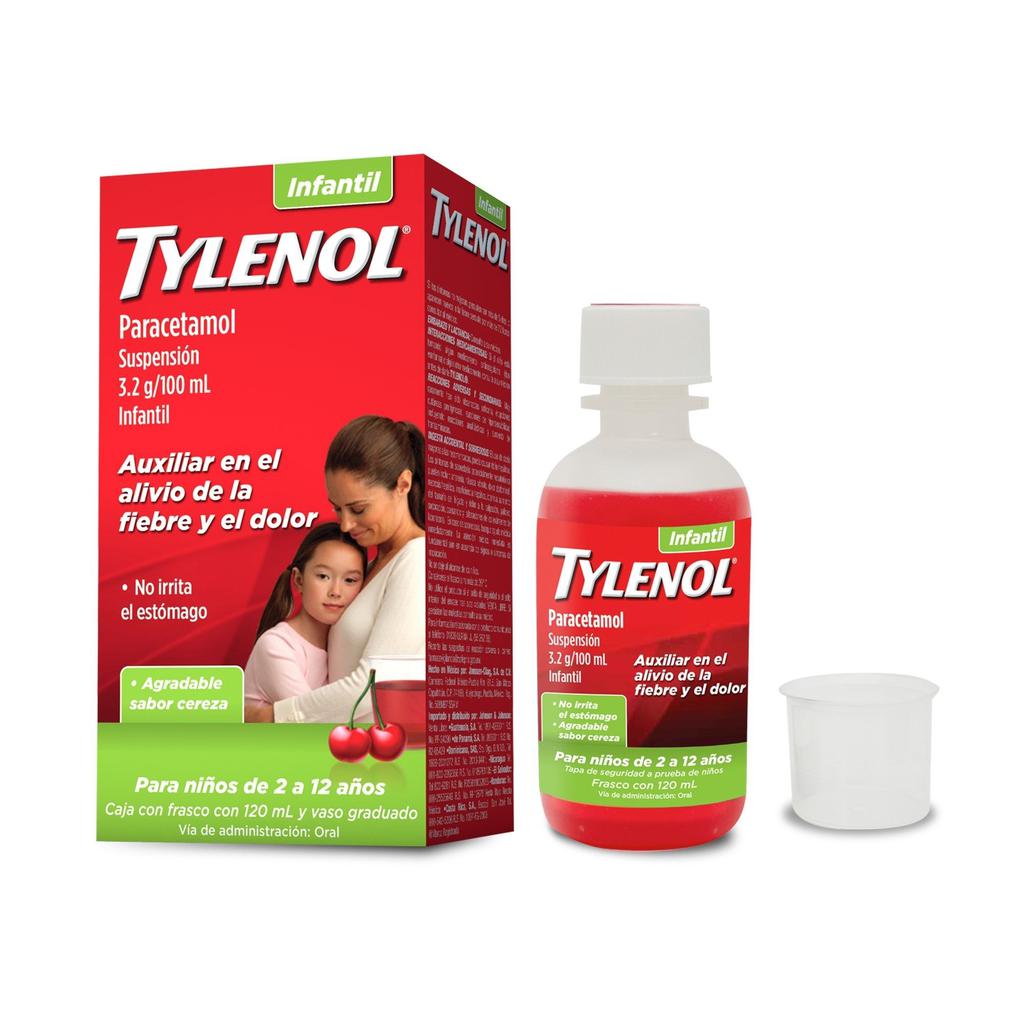 Tylenol Paracetamol Suspensión Infantil Sabor Cereza 100 mL