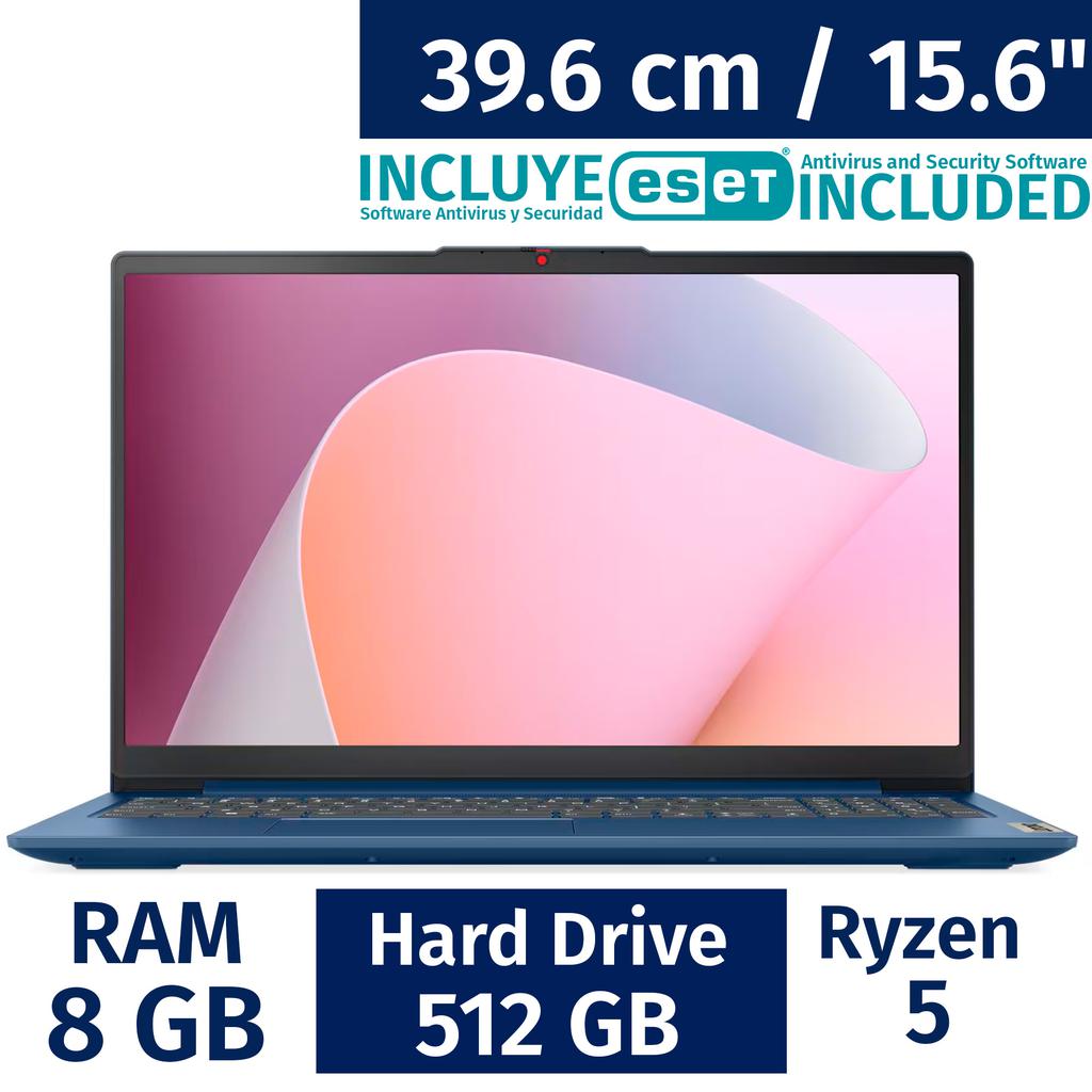 Lenovo 39.62 cm / 15.6" Pulgadas Portátil IdealPad Slim AMD Ryzen 5 40 8 Gigabytes / 512 Gigabytes 82XQ012HUS