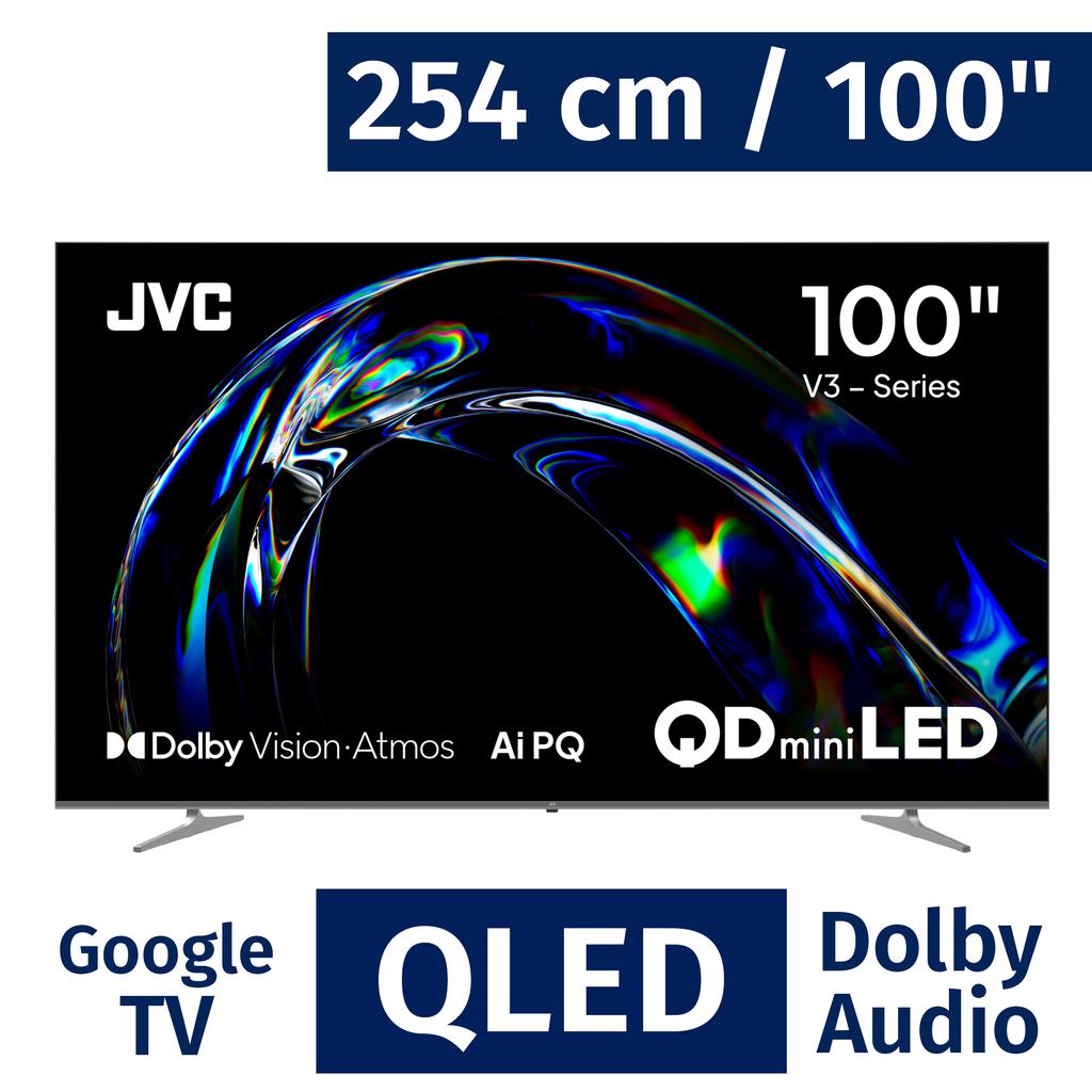 JVC 254 cm / 100" Inches Smart FHD QLED Google TV LT-100KM958
