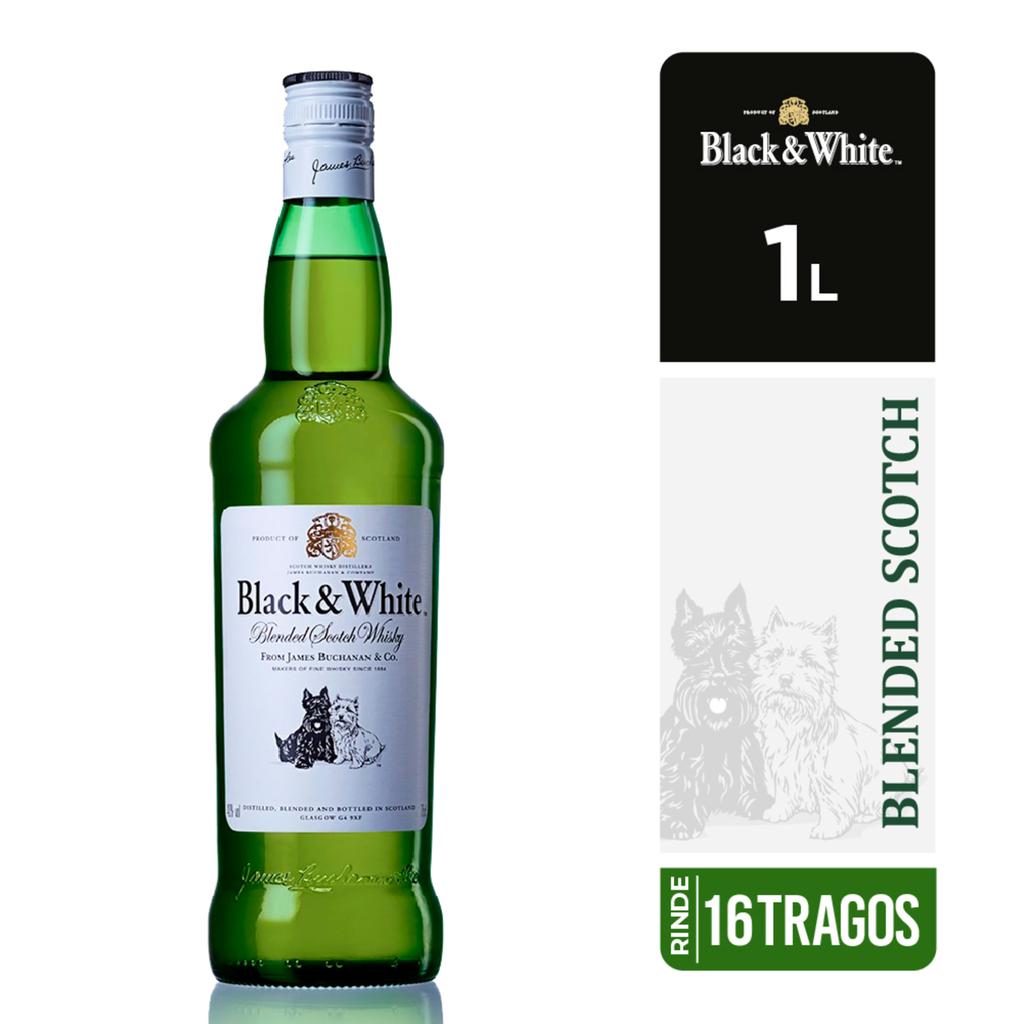 Black & White Blended Scotch Whisky 1 L / 33.8 oz Whiskey