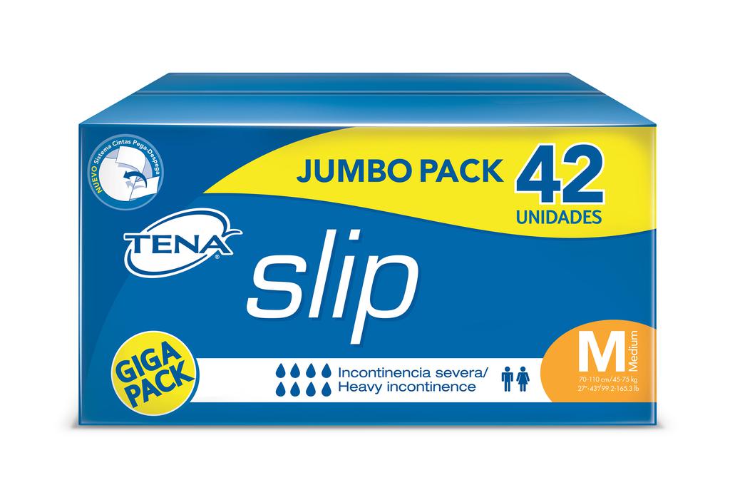 Tena Slip Pañal para Adultos con Sistema Absorbente Talla M42 UND