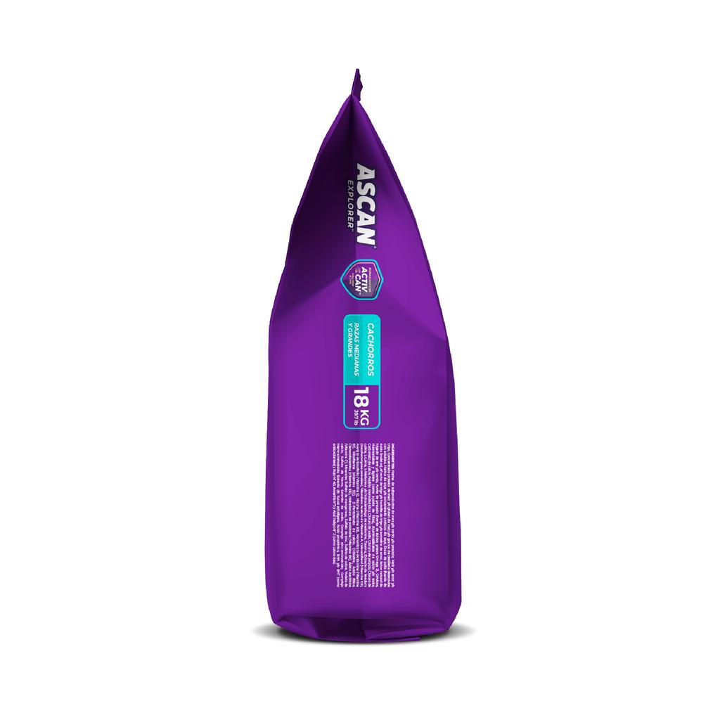Ascan Alimento para Cachorro Raza Mediana y Grande 18 kg / 39.7 lb