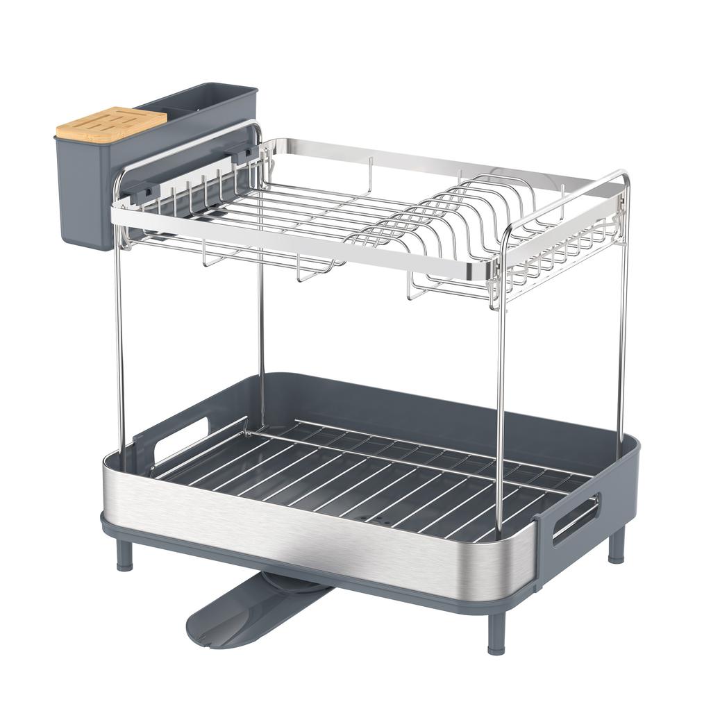 Kingrack 2-Tier Dish Rack / 46.58 cm × 32.18 cm × 41.10 cm / 18.34" x 12.67" x 16.18"